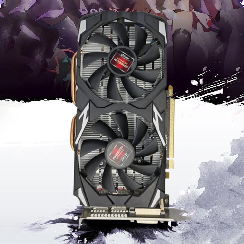 RX580 1/2/4/8GB Gaming Video Card Computer Graphics Card PCI-E X16 DDR3 HD+VGA+DVI placa de video GPU Display Cards PC Accessory