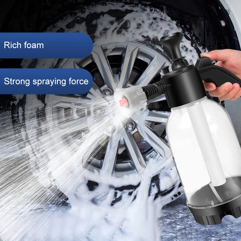 Foam Watering Can 2L Large Capacity Manual Watering Flower Pot Portable Dual-use Foam Auto Cleaning Tool Car Wash Foam Sprayer