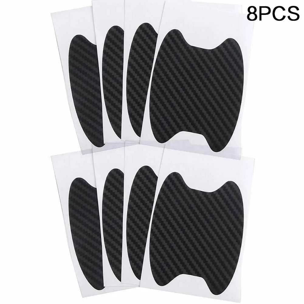 Universal Carbon Fiber Car Door Handle Protector, Vinyl Anti-Scratch Protective Film for Car Handles