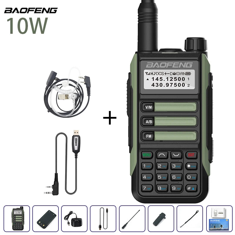 Baofeng UV-16 IP68 Waterproof Walkie Talkie Dual Band High Power Radio Dual Band Vhf Uhf CB Ham Radio Long Range Two Way Radio