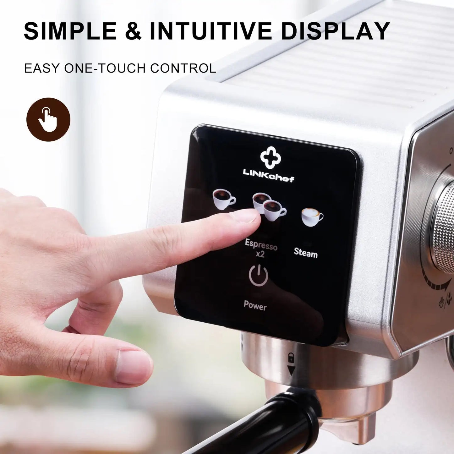 Machine 20 Bar, Professional Espresso Maker with Milk Frother Steam Wand