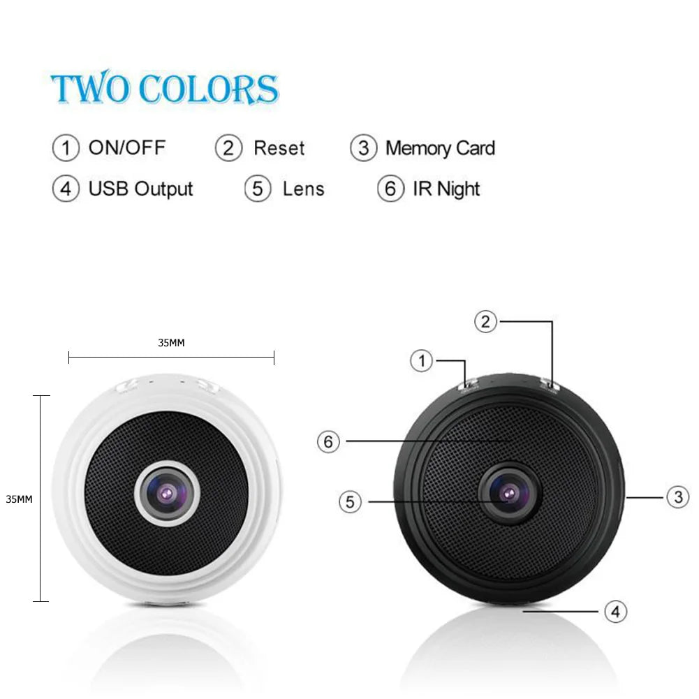 WiFi Mini IP Camera Night Vision 1080P HD Wireless IP Camera Motion Detection Wireless Security Camera Rechargeable for Indoor