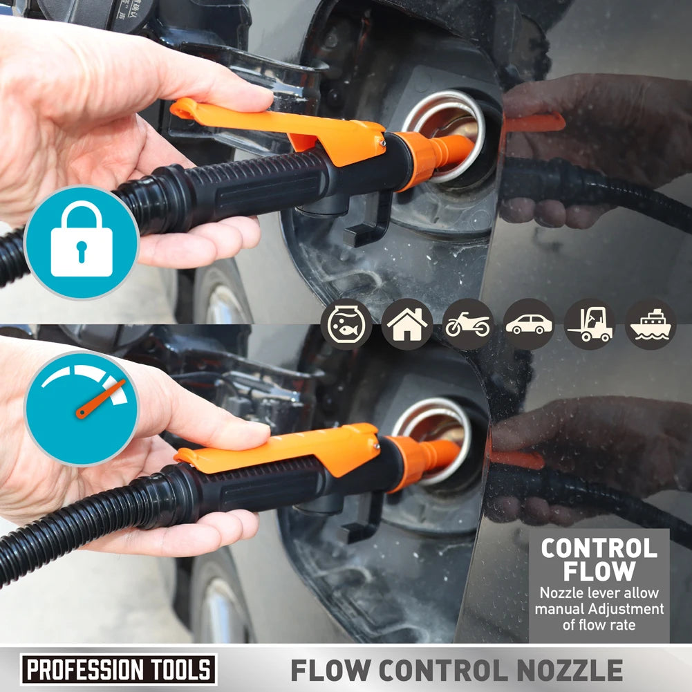 Liquid Oil Transfer Pump Handheld Water Pump Battery Powered Efficient Fuel Transfer Pump Outdoor Car Vehicle Fuel Gas Transfer