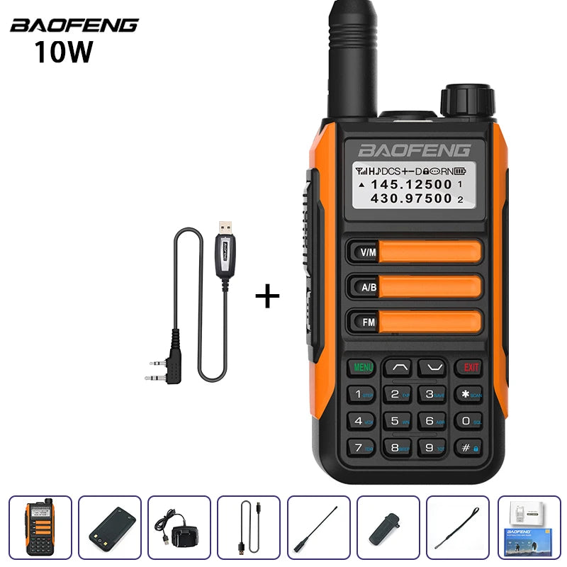 Baofeng UV-16 IP68 Waterproof Walkie Talkie Dual Band High Power Radio Dual Band Vhf Uhf CB Ham Radio Long Range Two Way Radio