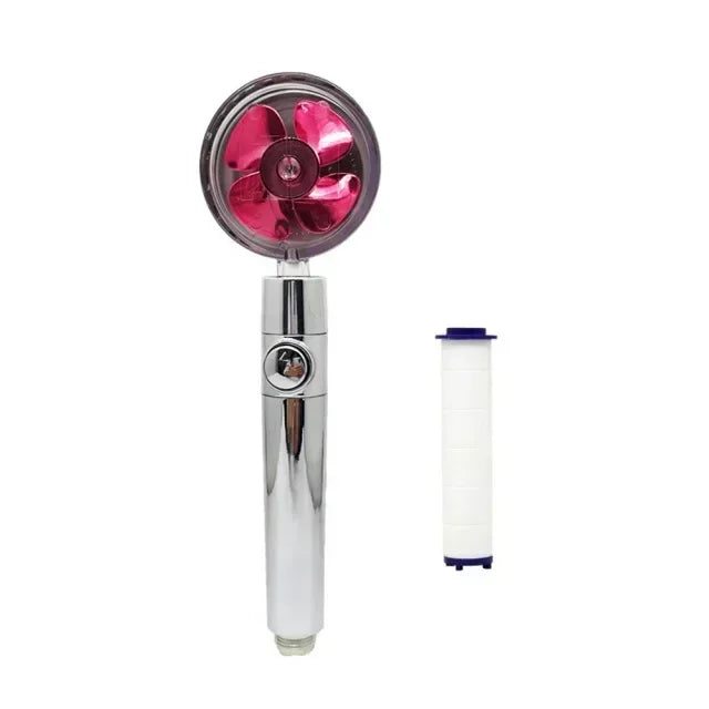2023 Shower Head 360 Degree Rotation Water Saving Flow Turbofan Hydraulic Injection High Pressure Sprayer Bathroom Accessories