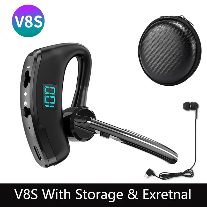 Гарячий продаж V8S/V9S Навушники Bluetooth 5.0 Бізнес Handsfree Бездротові навушники Стерео Водонепроникні спортивні навушники Haedset з мікрофоном