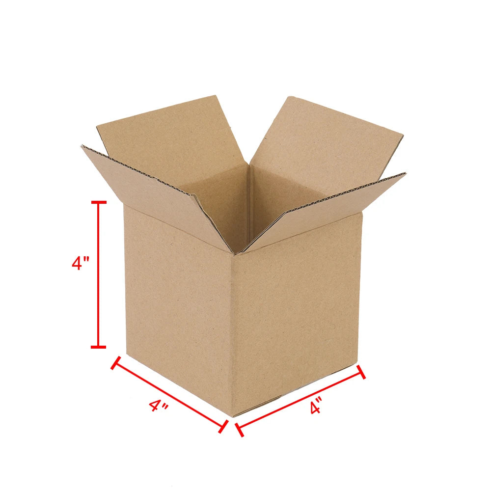100-Pack Corrugated Cardboard Shipping Boxes 8x6x4" 6x4x4" 6x4x2" 4x4x4" Mailing, Packing, Moving & Storage for Business/Home
