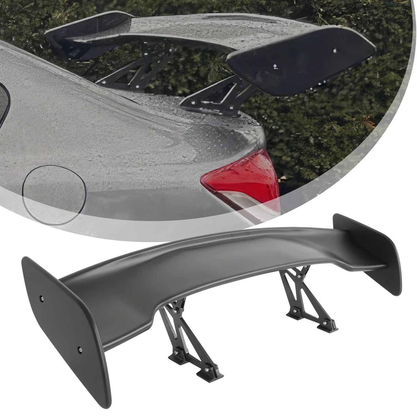 Universal 116CM ABS Wing Car Tuning Accessories Tail Exterior Trim GT Style Spoiler Black Matte Black Look For 99% Sedan Common
