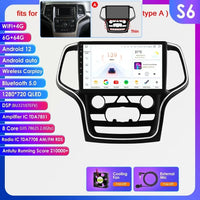 Hizpo 10.1 Carplay 4G 2Din Android 13 Car Radio for Jeep Grand Cherokee WK2 2014 -2022 Multimedia Video Player Autoradio GPS DSP