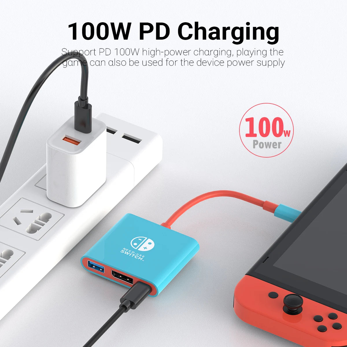 3 in 1 USB C Hub 8K@60Hz DisplayPort Switch Dock for MacBook Pro Air