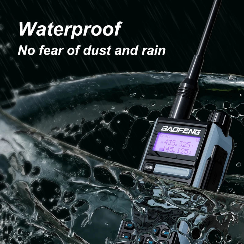 Baofeng UV-16 IP68 Waterproof Walkie Talkie Dual Band High Power Radio Dual Band Vhf Uhf CB Ham Radio Long Range Two Way Radio