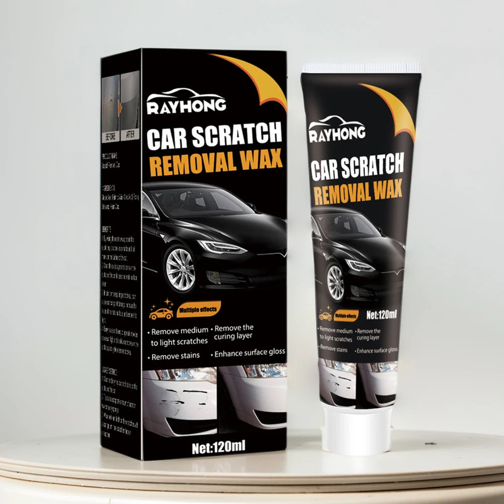120ml Automobile Glossy Shine Wax Remove Stains Car Polish Scratch Remover Quick Fix Car Paint Scratch Repair Cleaning Kit