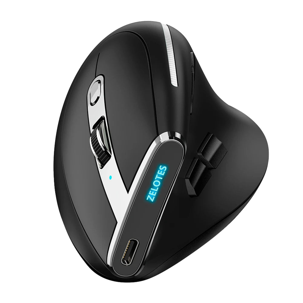 2400 DPI 8 Buttons Wireless Rechargeable Mice Professional F-36 Ergonomic Vertical Mouse for Computer Laptop Desktop