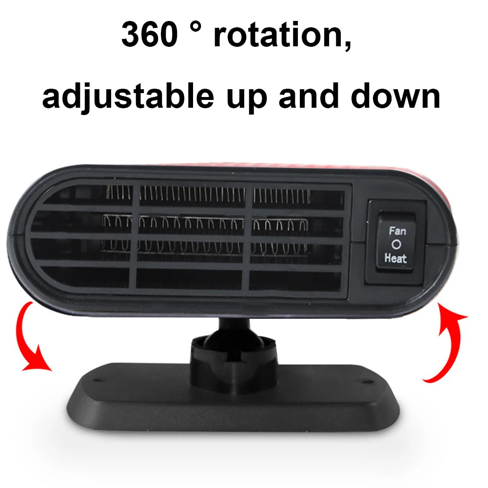 1200W Car Heater 12V/24V Electric Cooling Heating Fan Electric Heater Fan Windshield Defogging Demister Defroster Car supplies