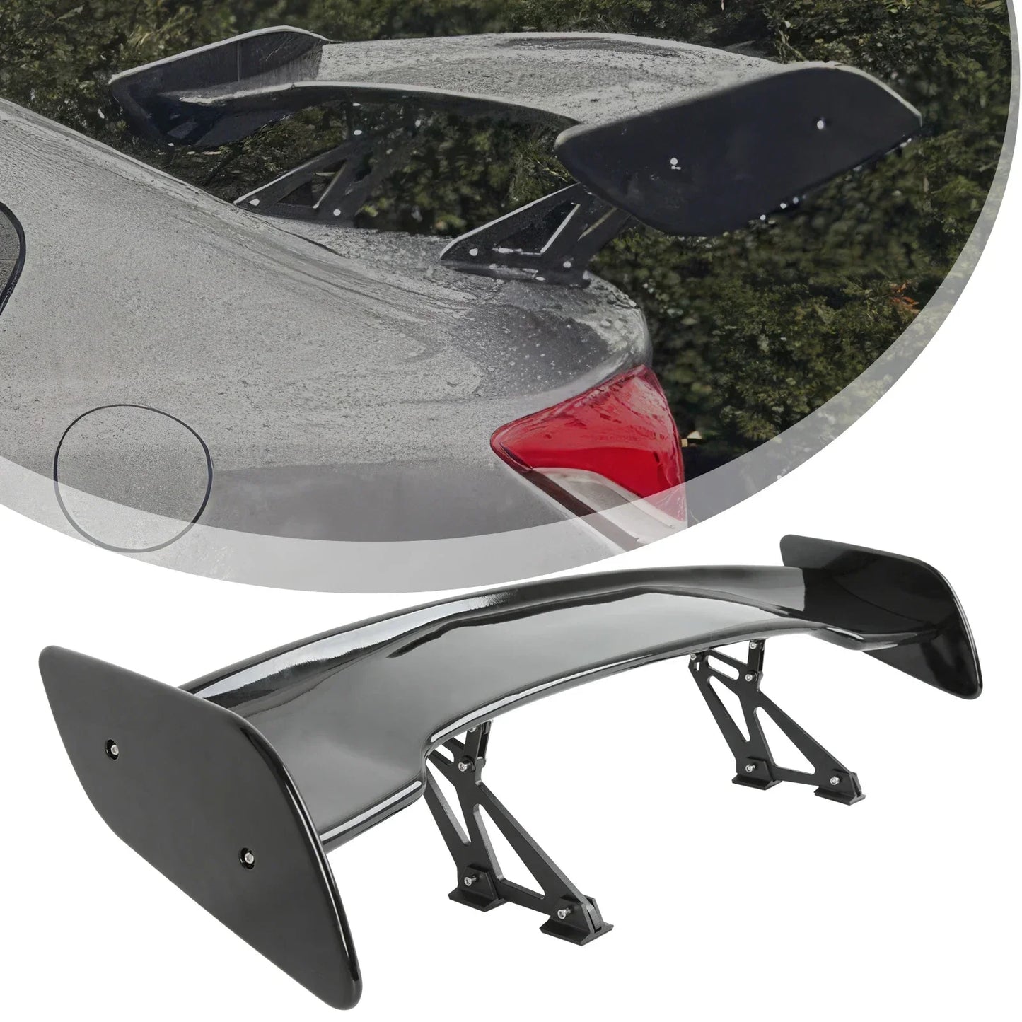 Universal 116CM ABS Wing Car Tuning Accessories Tail Exterior Trim GT Style Spoiler Black Matte Black Look For 99% Sedan Common