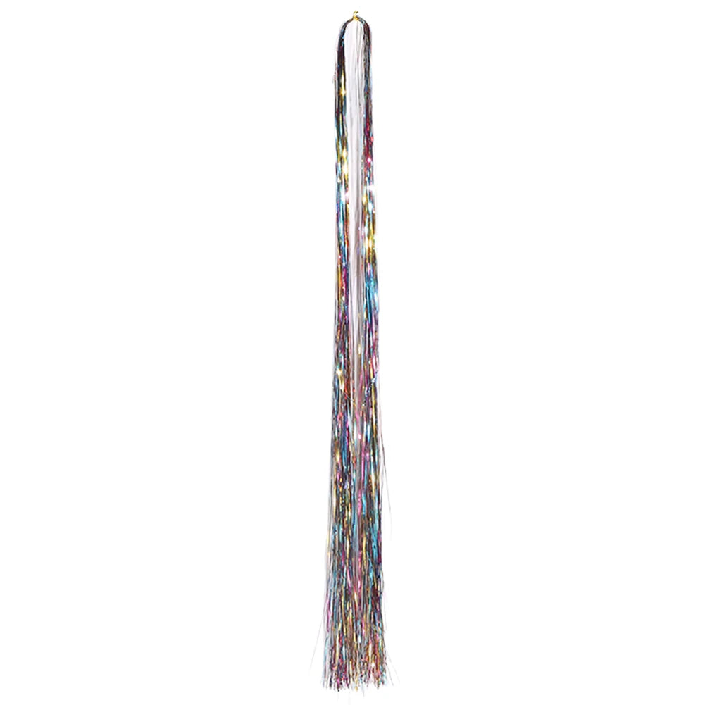 1PC Glitter Tinsel Shiny Fairy Hair Tinsel Sparkling Tinsel for Women Girls Hair Accessories for Cosplay Party