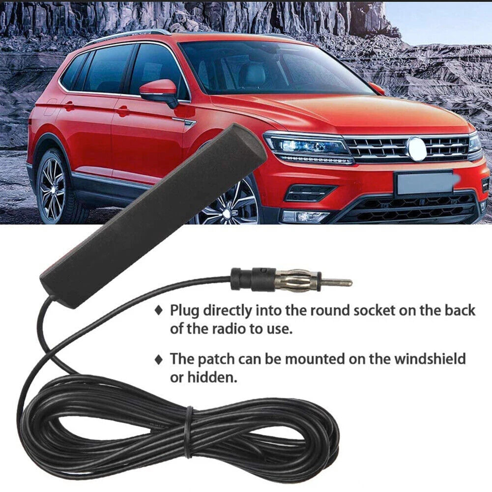 DC 5-12V Car Electronic Radio Antenna Car Hidden Amplified Antenna 85-860Mhz Signal Amplifier Booster Antena for Truck Boat Auto