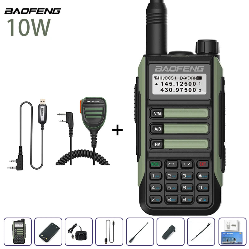Baofeng UV-16 IP68 Waterproof Walkie Talkie Dual Band High Power Radio Dual Band Vhf Uhf CB Ham Radio Long Range Two Way Radio