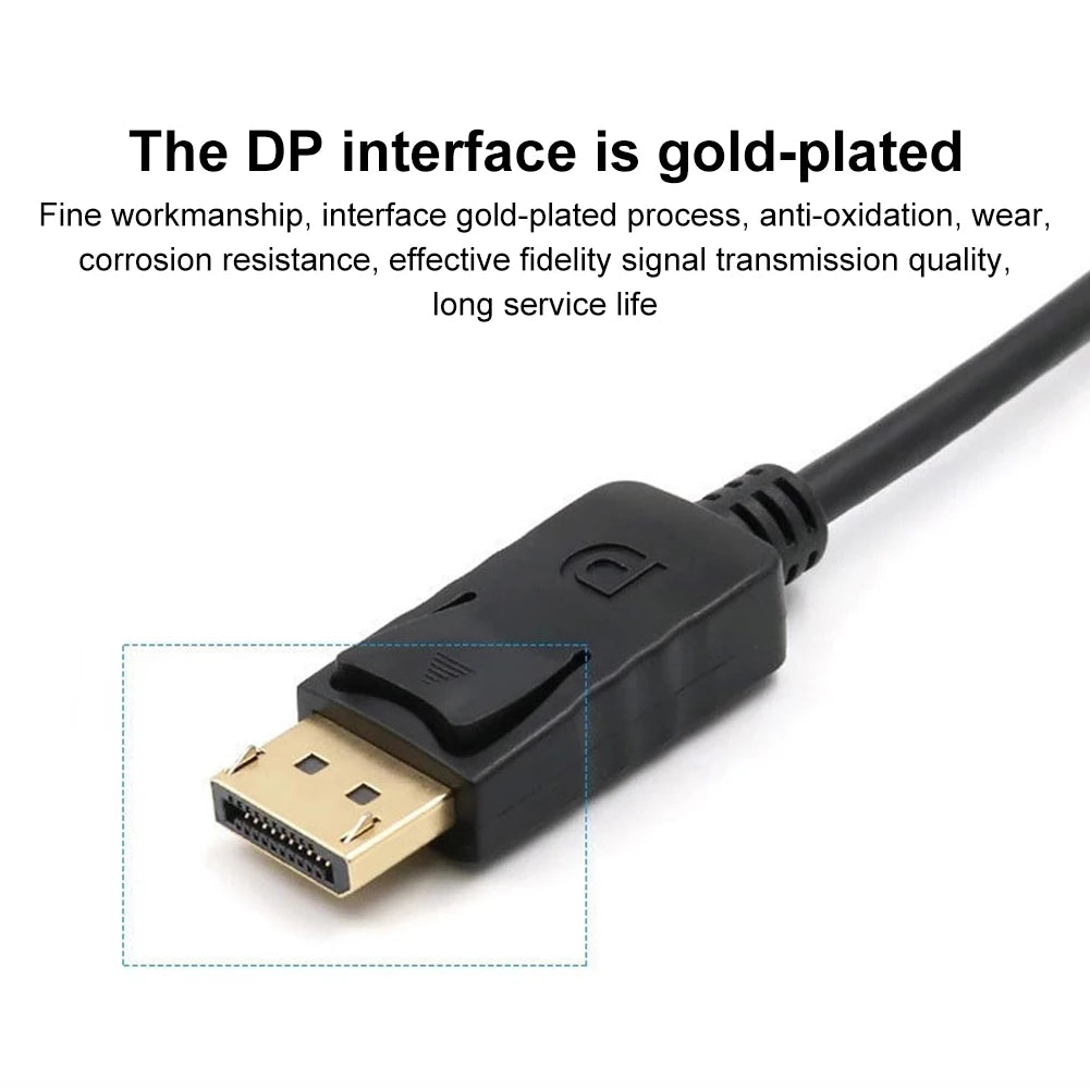 4K DisplayPort to HDMI-compatible Adapter Converter Display Port Male DP to Female HD TV Cable Adapter Video Audio For PC TV