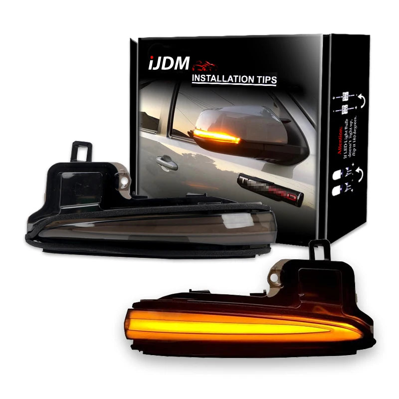2pc Dynamic Sequential Blink/Flow LED Side Mirror Turn Signal Light Assembly For 2016-2023 Toyota Tacoma,2019-up RAV4 Highlander
