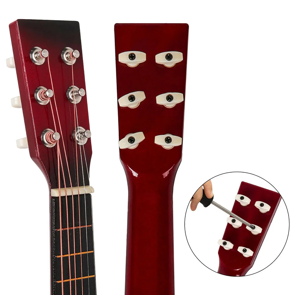 21 Inch Acoustic Guitar Classical Acoustic Guitar Small Size Portable Wooden Guitar for Children Beginner Adult Teen