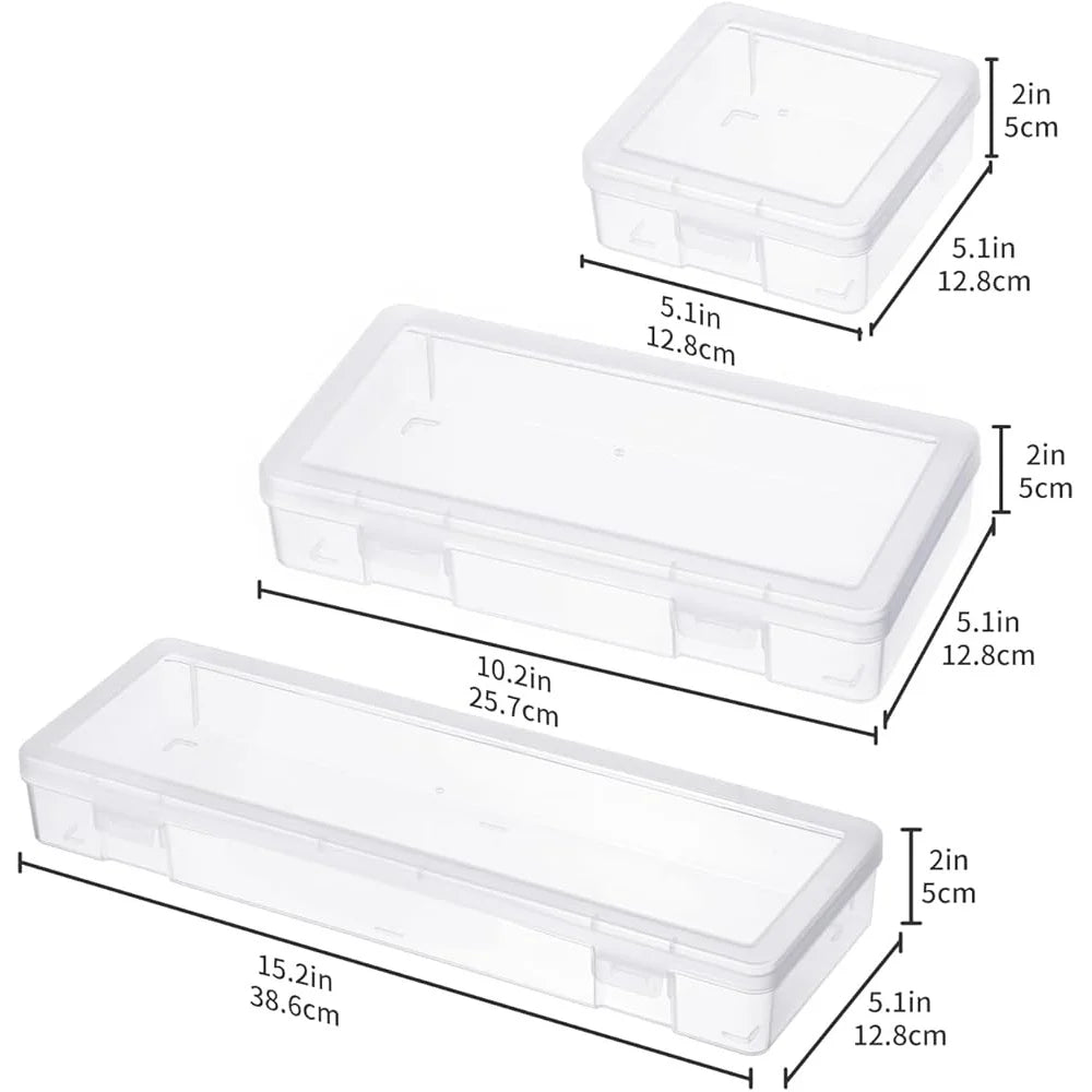Stackable Clear Plastic Storage Box Containers with Latching Lid Art Craft Supplies Organizing Pencils Beads Jewelry LEGO