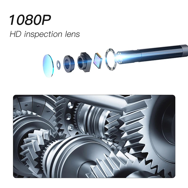 Endoscope Camera with Light 2.8 Inch Screen Scope Camera HD1080P 8MM Lens Pipe Inspection USB Borescope 8 LED 2600mAh