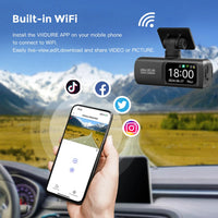 UHD 4K Dash Cam Dual Lens Driving Recorder Car DVR 1080P Rear Lens Camera Built-In WiFi GPS 24-Hour Parking Monitoring Black Box EzBuyCo