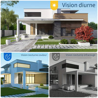 2K/3MP wireless outdoor security Camera 5200 mah battery powered PIR body detection night vision with spotlight two-way call