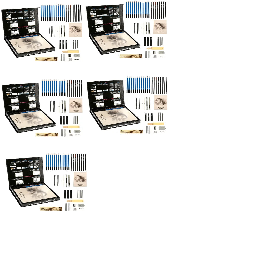 Drawing Set Sketch Kit, Sketching Supplies with 3-Color Sketchbook, Graphite, and Charcoal Pencils