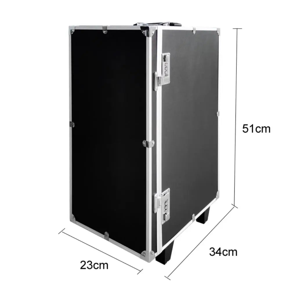 Rolling Jewelry Trolley Case with Drawers Sturdy Case for Travel and Vendor Showes Jewels Sets Display Organizer (Black)