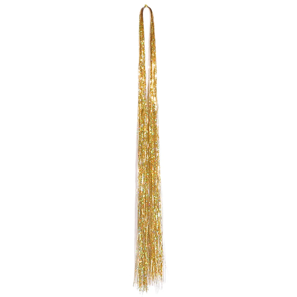 1PC Glitter Tinsel Shiny Fairy Hair Tinsel Sparkling Tinsel for Women Girls Hair Accessories for Cosplay Party