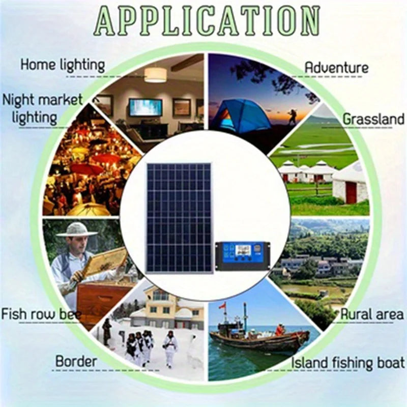 1PC 12V high-efficiency solar panel polycrystalline silicon portable generator for small battery Outdoor Lighting Accessories
