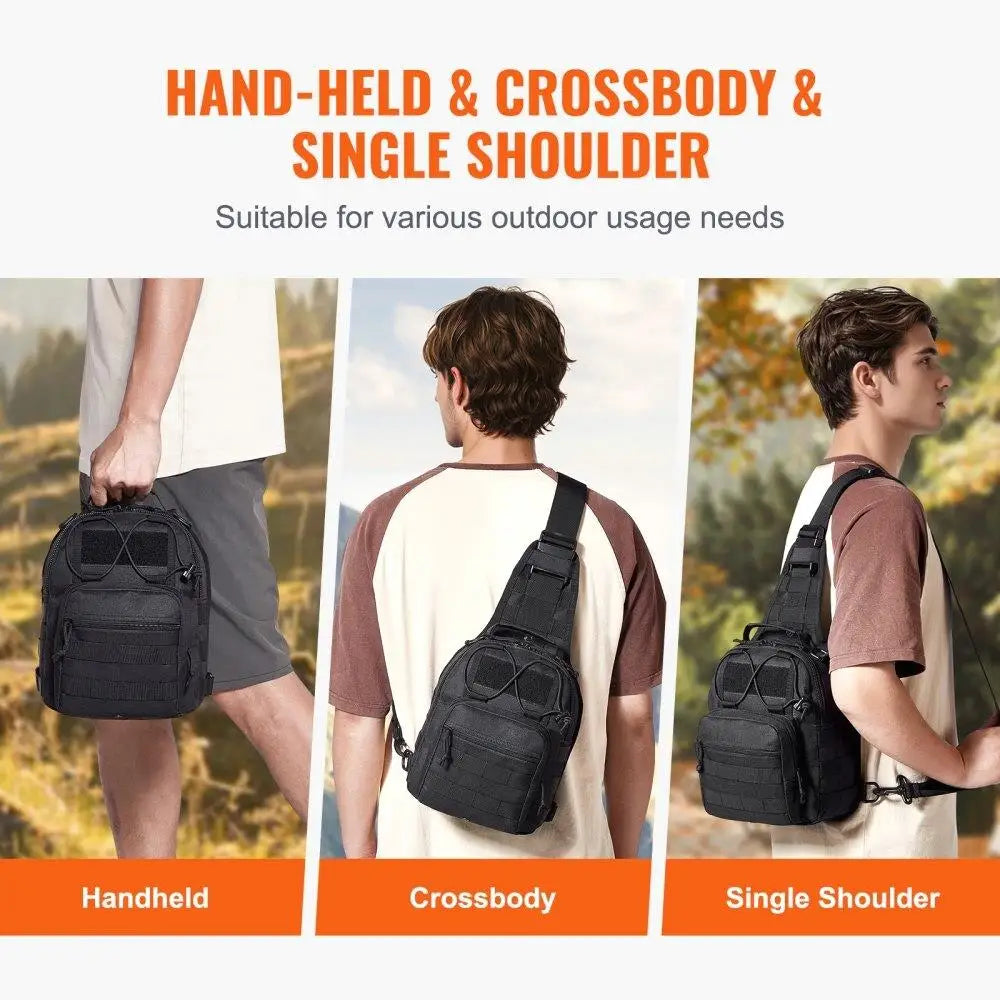 Tactical Sling Backpack 10L MOLLE System Military Design Outdoor for sports Travel Hiking