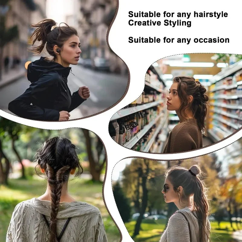 12PCS Elastic Hair Ties - No Crease Scrunchies for All Hair Types, Curly Ties Scrunchies for Women, Girls