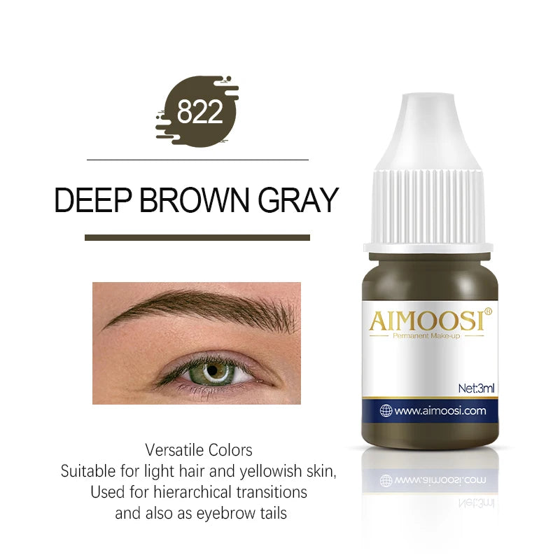 Tattoo Ink Nano Pigment Milkly Colors For Semi Permanent MakeUp Sets Tint Eyebrow Eyeliner Lips Beauty 3ml Microblading Pigments