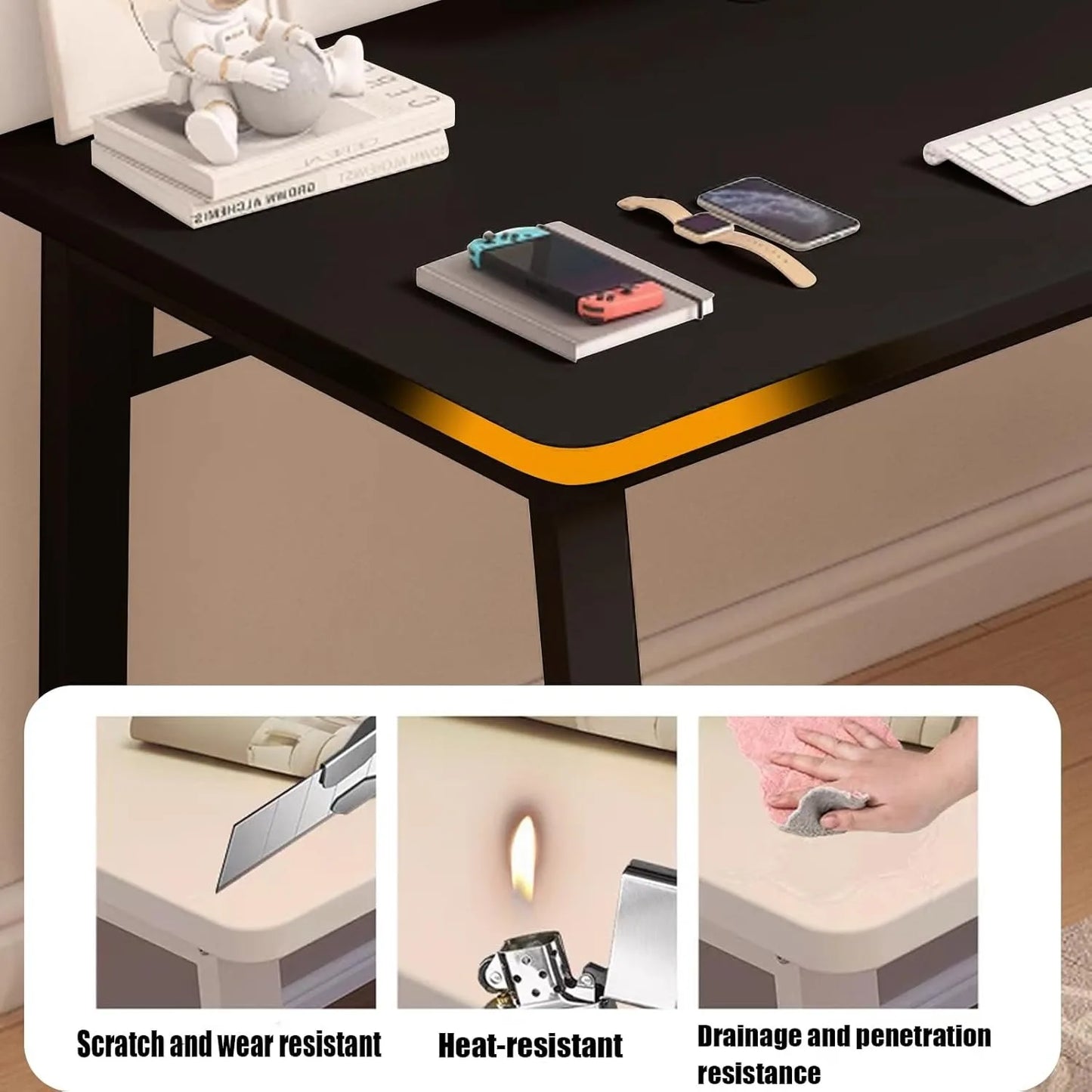 Computer Desk Modern Simple Style Desk for Home Office, 31.5 inch Small Writing Table Study Corner Work Desk for Bedroom Table