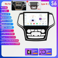 Hizpo 10.1 Carplay 4G 2Din Android 13 Car Radio for Jeep Grand Cherokee WK2 2014 -2022 Multimedia Video Player Autoradio GPS DSP