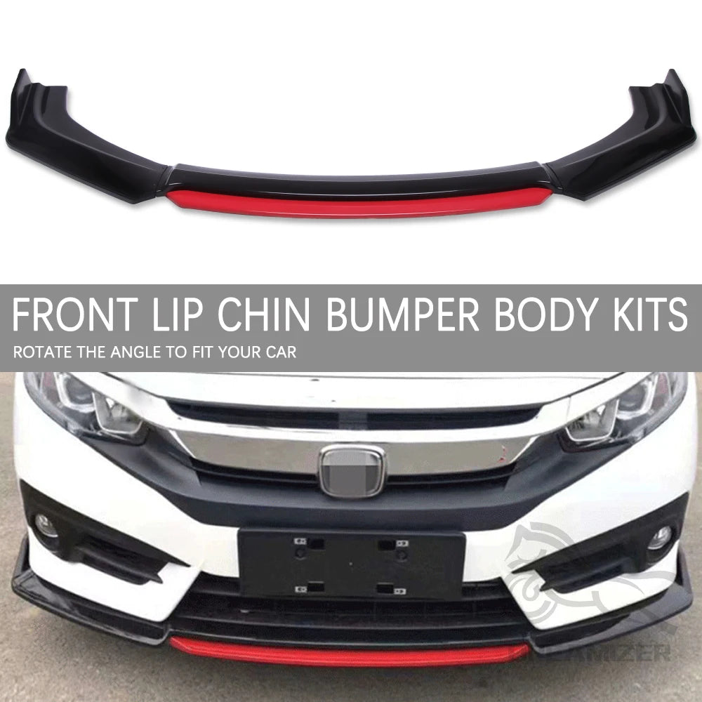 Universal Car Front Bumper Separator Bumper Lip Body Kit Separator For Honda For Toyota For Audi For Ford Width Below 183cm