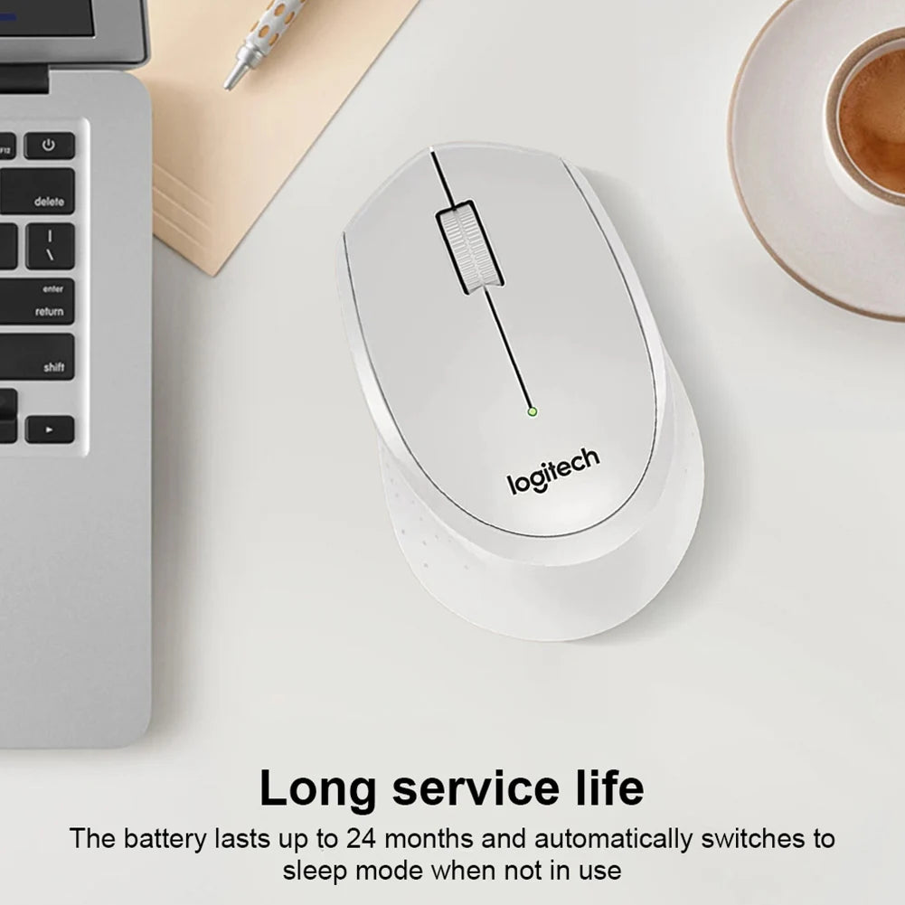 Logitech M330 Wireless Mouse Silent Mouse 1000DPI Optical Mouse 2.4GHz W/ USB Receiver Mice for Office Home Using for PC Laptop