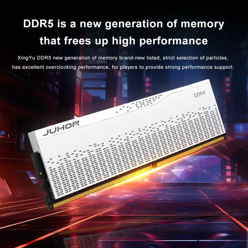 JUHOR DDR5 RAM 16GB 32GB 5600MHz 6000MHz 6400MHz 6800MHz 7200MHz DIY Computer Gaming Desktop Memory