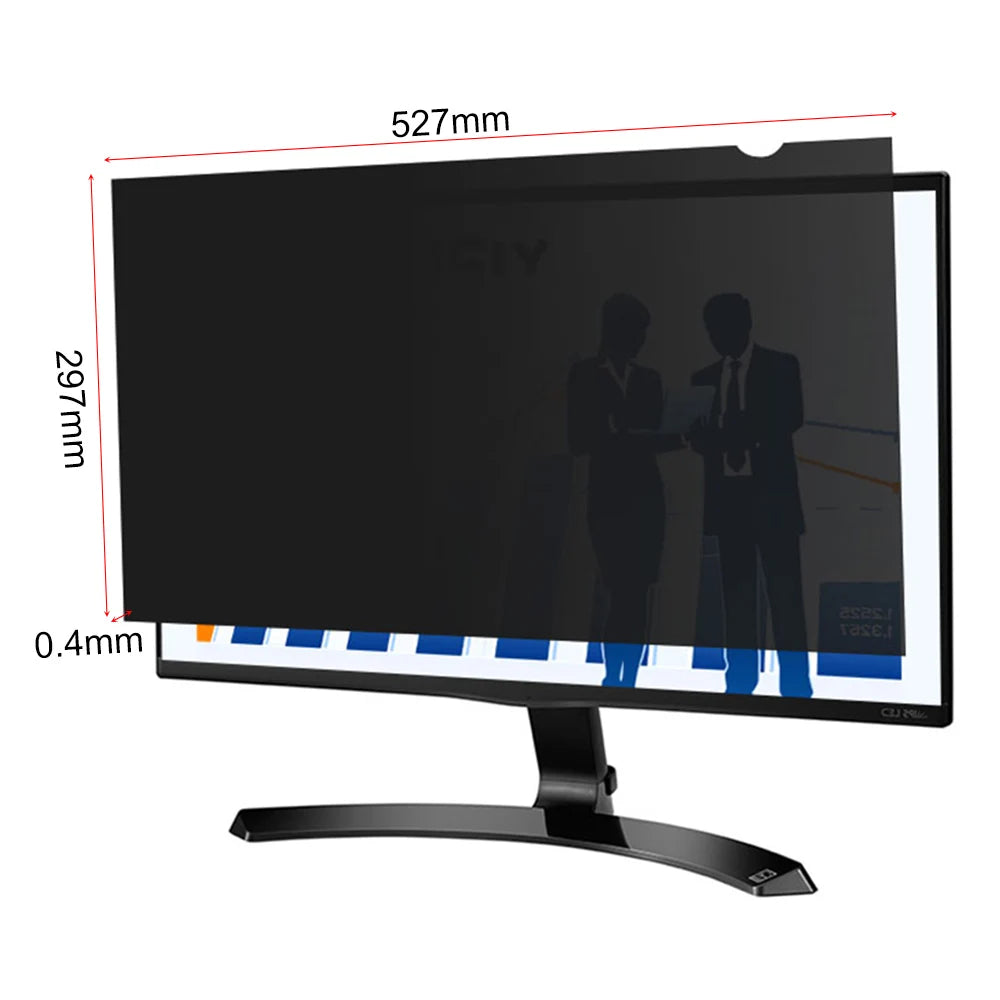 Privacy Screen Filter Reversible High-transmittance 30° Invisible Anti-UV Anti-glare Film for 23.8'' Monitor with 16:9 Aspect