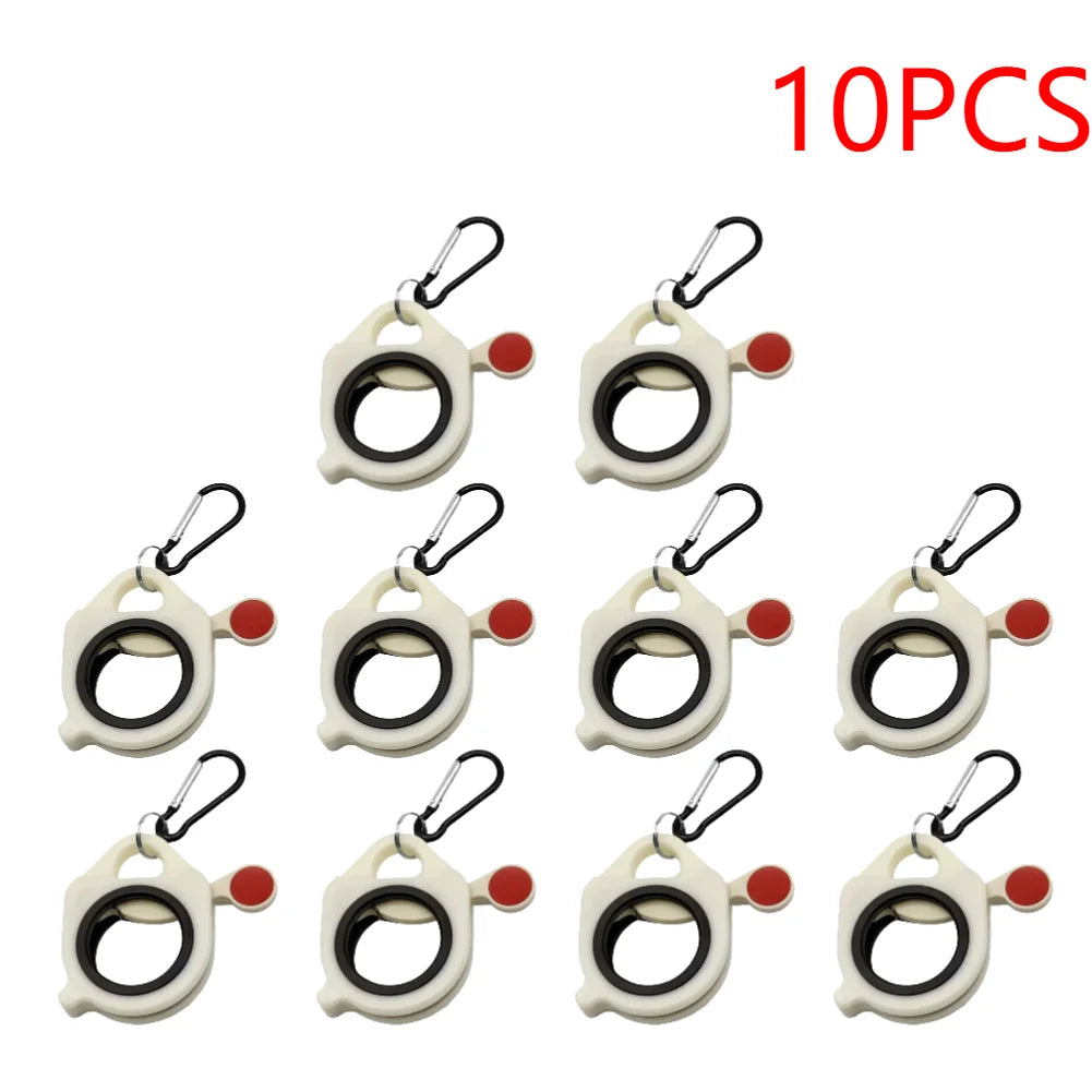 1-10PCS Fluorescent Cable Tie Organizer Plastic Cable Tie Holder Portable Electrical Wire Ties Organizer Storage Tool Bag