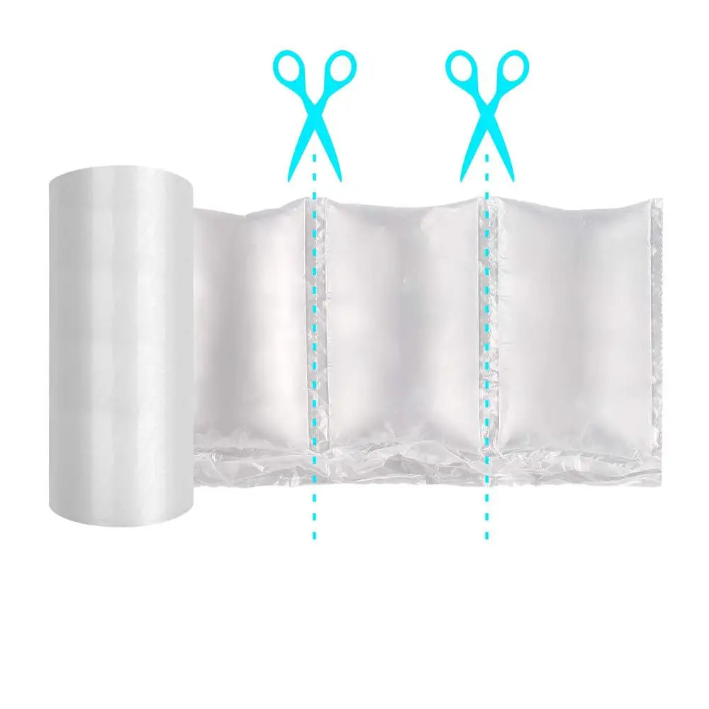 Air Cushion Film Roll 200mm x 100mm x 200m x 0.02mm Mailing and Moving Eco-Friendly Protection Air Bubble Bags Wrap Compatible