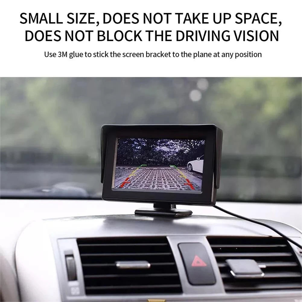 4.3 Inch Screen TFT LCD Car Monitor with 2 Way AV Input Car Reverse Monitor for Rear View Camera Parking Backup Reverse