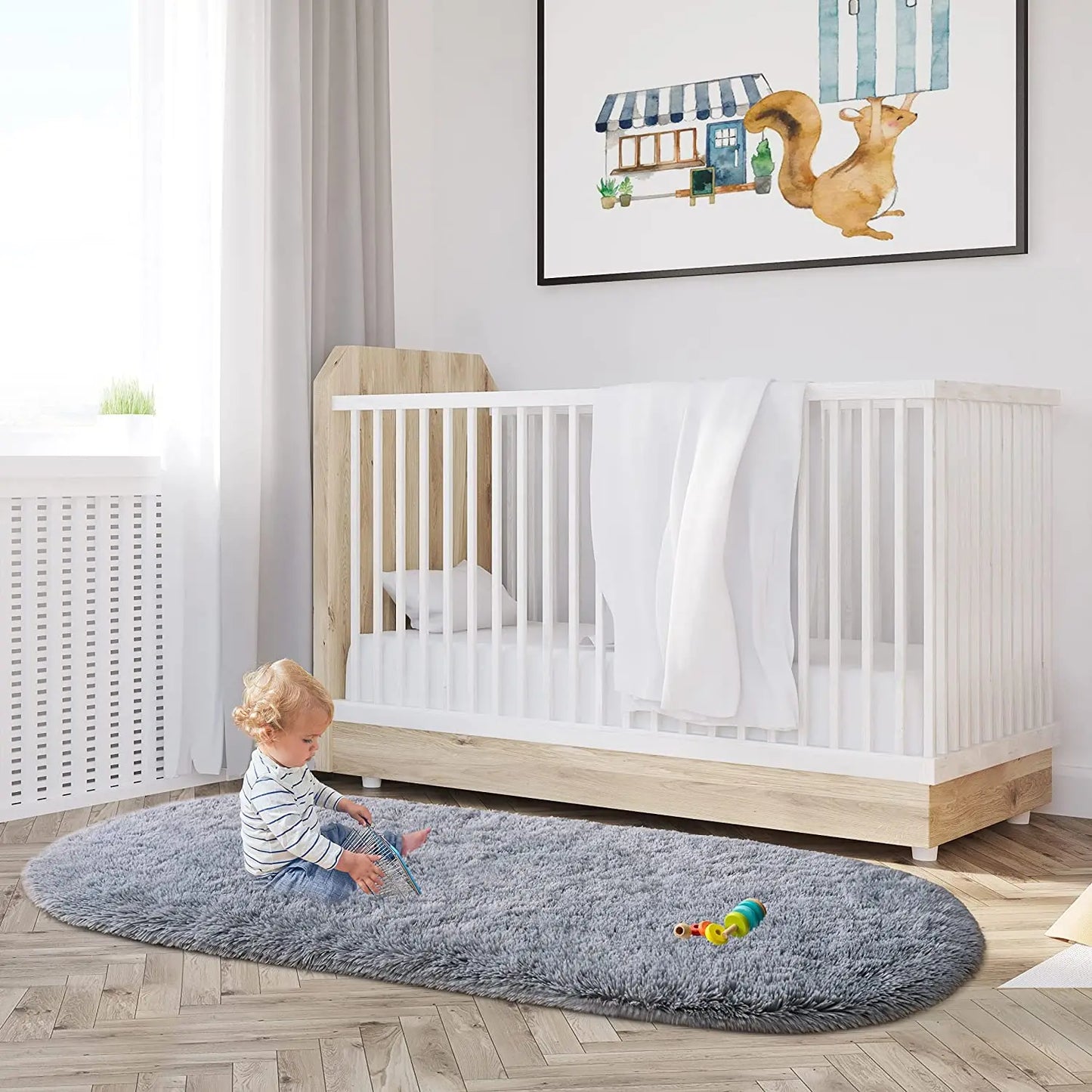 Luxury Velvet Fluffy Carpet Soft Children Rugs Room Mat Modern Shaggy Area Rug for Bedroom Bedside Home Decor