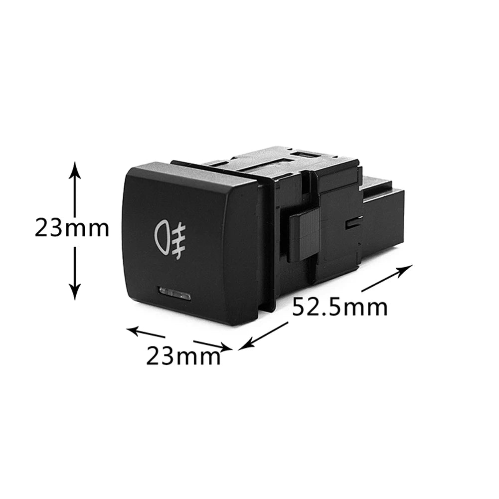 Automobile Fog Lamp Switch with Green Light Car Fog Lights Switch Pure Copper Wire Fog Light Button Replacement for Camry 2018+