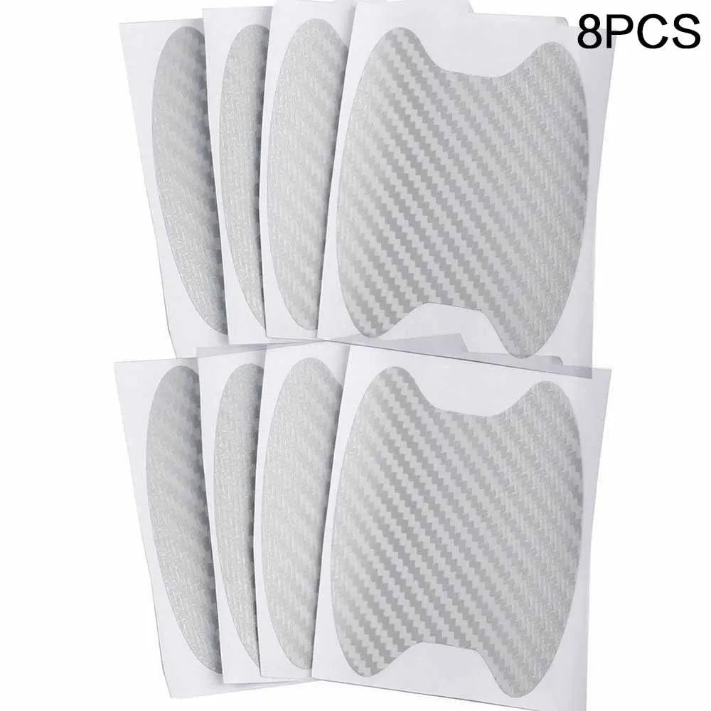 Universal Carbon Fiber Car Door Handle Protector, Vinyl Anti-Scratch Protective Film for Car Handles