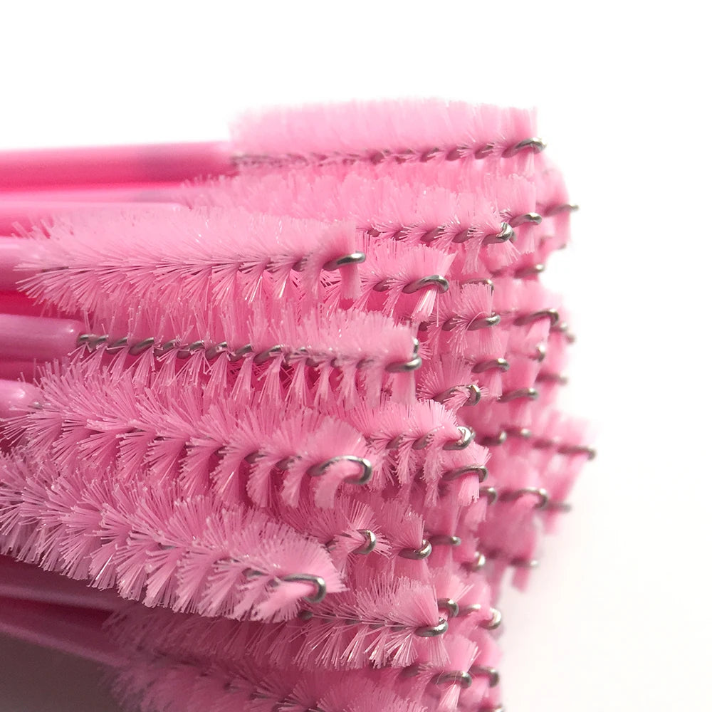 ANNAFRIS 50Pcs Disposable Eyelash Brush Soft Head Crystal Eyebrow Brush Lash Extension Brush Mascara Wand Makeup Tool