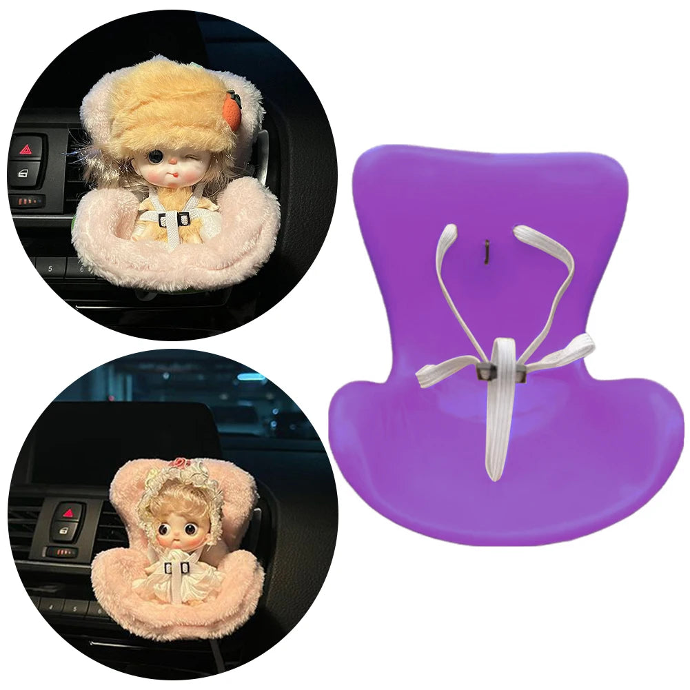 Car Doll Safety Seat for OB11 Labubu Cartoon Chair Model for Labubu Car Seat Outlet Decor for Labubu Doll Car Interior Styling